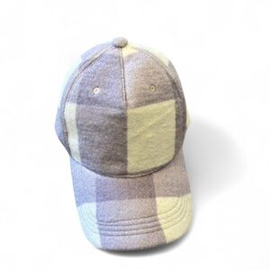 Steve Madden Wool Blend Checkered Baseball Cap